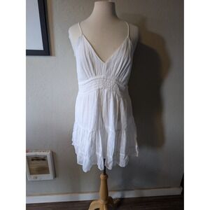 American Eagle White sundress with open back size L
